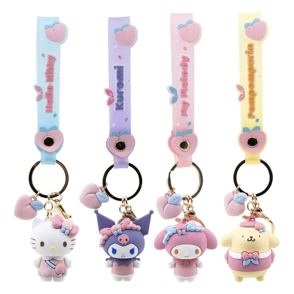 Sanrio Peach Series Keychain with Hand Strap Hello Kitty and Friends - My Melody